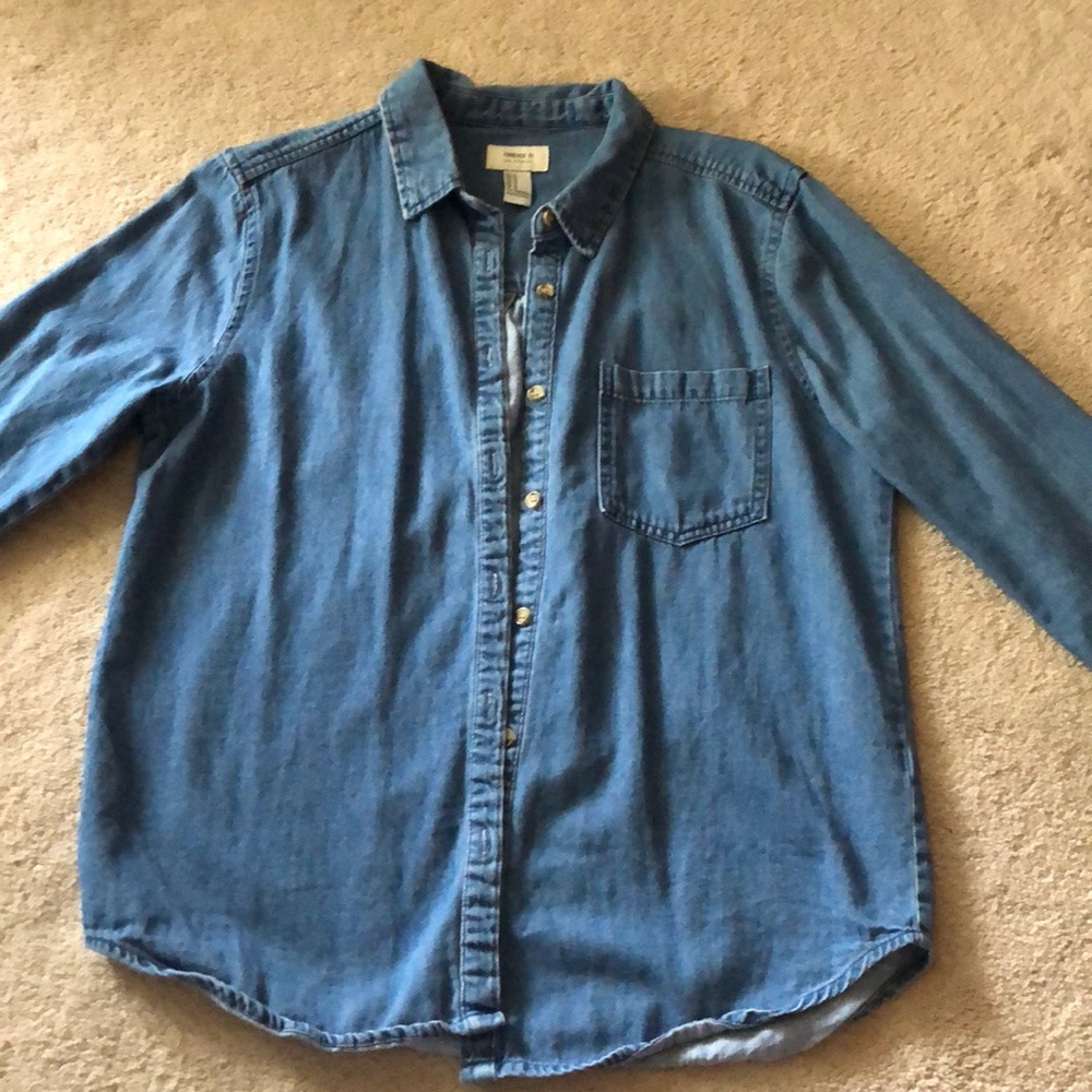 Denim Long Sleeve Button Up
